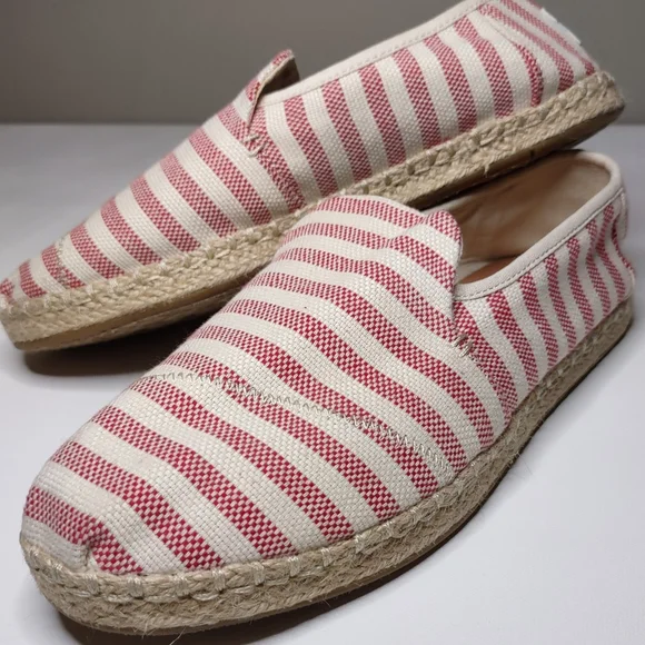 Toms Slip On Alpargata Striped Canvas Espadrille Shoes | 7 - Picture 2 of 9